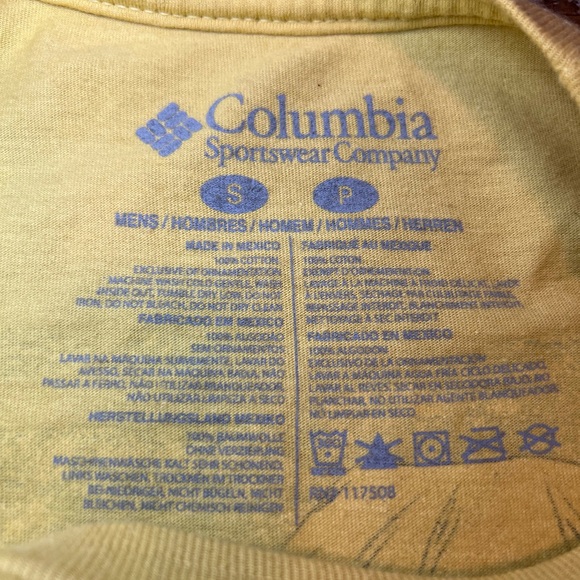 Columbia Men's Yellow Tee - Picture 7 of 9